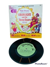Disneyland Record Song Book 45 vtg 7&quot; Disney 1967 Goldilocks Three Bears... - $19.69