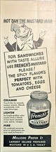 French&#39;s Mustard Hot Dan The Mustard Man Spicy Flavor&#39;s-1940 Vintage Pri... - $9.74