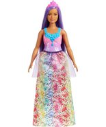Barbie Dreamtopia Princess Doll (Curvy, Purple Hair), with Sparkly Bodic... - £8.23 GBP