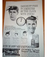 Vintage Fitch Dandruff remover Shampoo Magazine Advertisement 1960 - £4.71 GBP