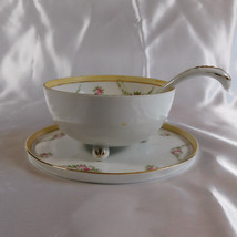 Three Piece Nippon Noritake Plate, Footed Bowl, and Ladle # 22443 - £19.37 GBP
