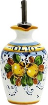 Bottle Dispenser LIMONCINI Tuscan Italian Olive Oil Small Ceramic Handmade - £110.78 GBP