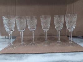 Waterford Crystal Cordial Glasses, Set of 6 Vintage Glassware, Small Ste... - $74.25