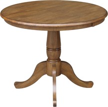 Round Top Pedestal Table In Pecan From Whitewood Industries International - £304.50 GBP