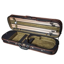 SKY Violin Oblong Case Solid Wood Imitation Leather with Hygrometers Bla... - $168.29