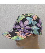 Vintage Tropical Snapback Hat All Over Print Flowers Leaves Made In USA - $34.57 CAD