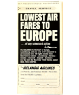 1968 Icelandic Airlines Advertisement Vintage Aviation European Travel F6N - $28.01 CAD