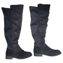 Wild Diva Black Faux Suede Over The Knee Boots Women&#39;s Size 8.5W - £13.39 GBP