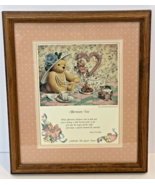 Vintage 90&#39;s Donna Richardson &quot;Afternoon Tea&quot; Custom Framed W/Poem by Be... - $49.63 CAD