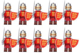 Medieval Castle Kingdom Knights England Knights 10pcs Minifigure Lot - £14.30 GBP