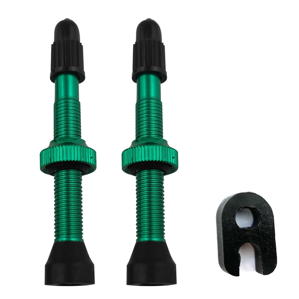 1 Pair 60mm Alloy Stem Presta Valve + Tool for Road Mountain Bike less Tire - £38.20 GBP