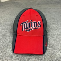 Minnesota Twins Mens Hat Flex Red Gray Nike Cap Logo Sports Baseball MLB Casual - £14.63 GBP