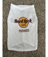 Hard Rock Cafe Sacramento Dog Shirt White Size Large Logo - $8.59