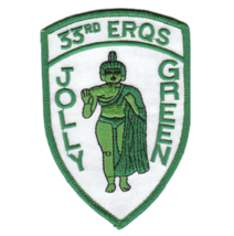 4.12&quot; Air Force 33RD Erqs Jolly Green Embroidered Patch - £28.05 GBP