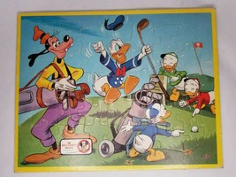 Walt Disney Jaymar Day of Golf Tray Frame Puzzle Mickey Mouse Club V312 - $9.90