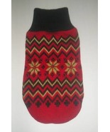 Small dog sweater by Max Products ~ red and black knit - £1.59 GBP