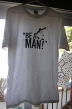 RUSSELL PETERS BE A MAN 2009 LARGE WHITE T SHIRTS CANADIAN COMEDIAN  - $14.95