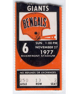 NEW YORK GIANTS 1977 TICKET STUB VS CINCINNATI BENGALS RIVERFRONT STD 30... - €25,18 EUR