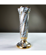 Vintage Stangl Twisted Vase Blue Brushed 22K Antique Gold 1905 Hand Pain... - €24,98 EUR