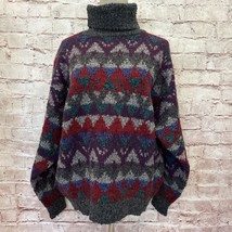 Le Moda Wool Mohair Blend Sweater NEW women’s Large Vintage 90’s Boucle Knit Geo - £44.66 GBP
