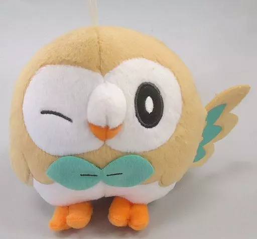 Japan Bandai Pokemon Sun &amp; Moon Round Rowle Plush doll Toy - 15cm Brithday - $48.50