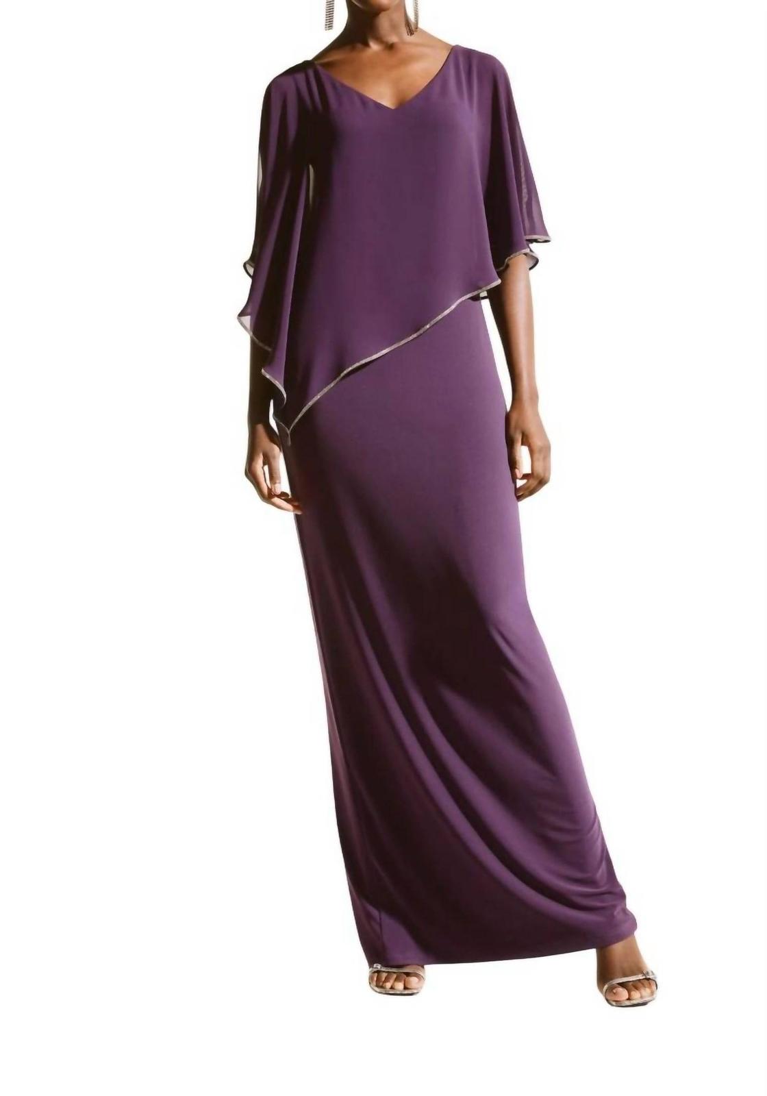 Joseph Ribkoff Silky Knit Chiffon Layered Gown Size 12 - $118.80