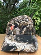 Aclara Embroidered Camo Hat Cap Advertising Adj To Size Realtree Fabric Print - £15.65 GBP