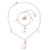 Claires Club Unicorn Jewelry Set Necklace Bracelet Ring Pink Glow in the Dark - £7.98 GBP