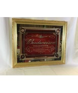 1999 Antique Style Gold Framed Budweiser Millennium Mirror