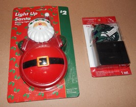 Christmas Light Up Craft Lights Multi Color Light Up Santa Both Battery Run 95K - £4.38 GBP