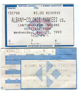 ALBANY NEW YORK 2 TICKET STUBS 1990&#39;s ARENA FOOTBALL + ALBANY-COLONIE YA... - $11.96 CAD