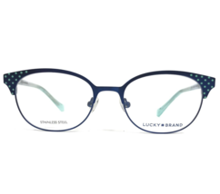 Lucky Brand Eyeglasses Frames D718 BLUE Spotted Full Rim Cat Eye 48-17-125 - $49.41