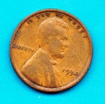 1934 Lincoln Wheat Penny- Circulated - £0.28 GBP