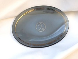 1977 C &amp; P Bell Telephone NOVA Virginia Company Smoked Glass Plate Tray ... - $23.75