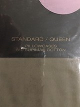 Donna Karan 3 Pleat Supima Shitake (Brown Fam) Standard Pillowcases Nip $125 - $59.09