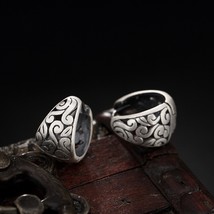 Fine Silver Ways Hollow-out Eardrop High-grade Antique Silver Earrings Wholesale - £59.53 GBP