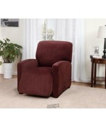 Kathy Ireland-Daybreak Stretch Pique Slipcover Large Recliner Burgundy P... - €34,40 EUR