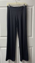Hane&#39;s Straigth Leg Yoga Pants  Black Womens Size Medium Cotton Spandex Blend - £10.98 GBP
