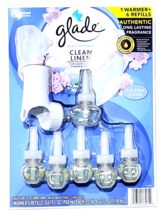 Glade Plugins Scented Oil 1 Warmer 6 Refills Clean Linen Crisp Air &amp; Fre... - $31.99