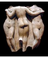 Three Muses Graces Greek Roman nude female girls torso Sculpture plaque ... - €119,51 EUR