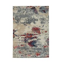 EORC ALP2401RD5X8 Hand Crafted Wool &amp; Viscose Hand Crafted Rug, 5&#39; x 8&#39;, Ivory/R - £520.29 GBP