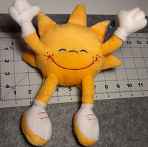 Toy Works Yellow Stuffed Plush Happy Smilling Sun w/Arms and Legs Tag 3 ... - £7.78 GBP