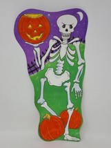 Vintage Halloween SKELETON EUREKA Die Cut Double Side Pumpkins Jack-o-Lantern - £12.44 GBP