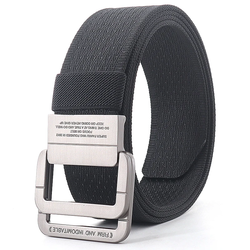 Flying Art Men&#39;s Nylon Casual Herringbone Belt Pistol Double Ring Buckle... - $39.56