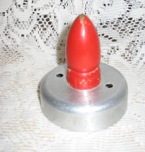 Biscuit /Donut Cutter with Red Wooden Handle-Aluminum-Vintage-1950&#39;s - $8.00