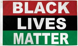 3X5 Black Lives Matter Flag Green Red Blm Protest Movement Black Panther Flag - £11.18 GBP