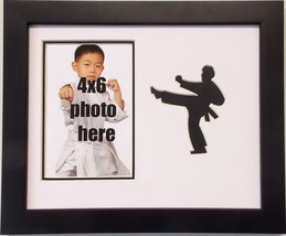 Wall Hanging Martial Arts Karate 8x10 Photo Frame Holds 4x6 Photo Black Frame - £22.42 GBP