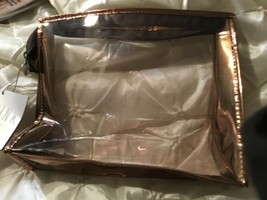 Victoria's Secret Pink Clear Zippered Makeup Cosmetic Bag NEW - $6.79