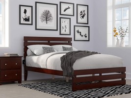 Afi Oxford Bed With Footboard And Usb Turbo Charger, Full, Walnut - £238.59 GBP