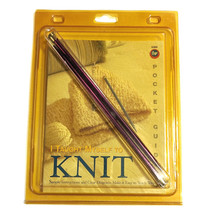 Boye Knitting Needles Sz 8 I Taught Myself to Knit Pocket Guide Left Han... - £3.18 GBP